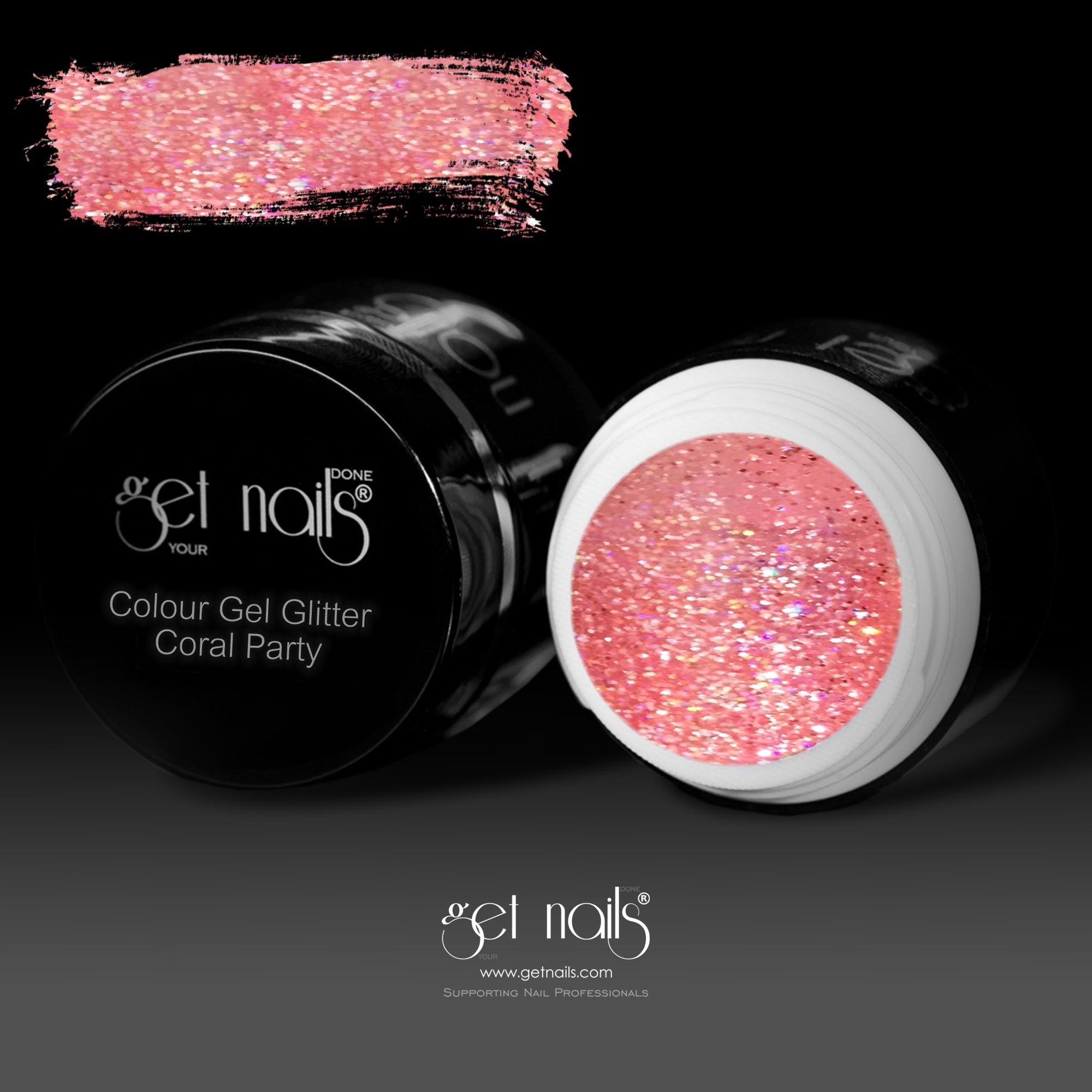Colour Gel Glitter Coral Party 5g GN