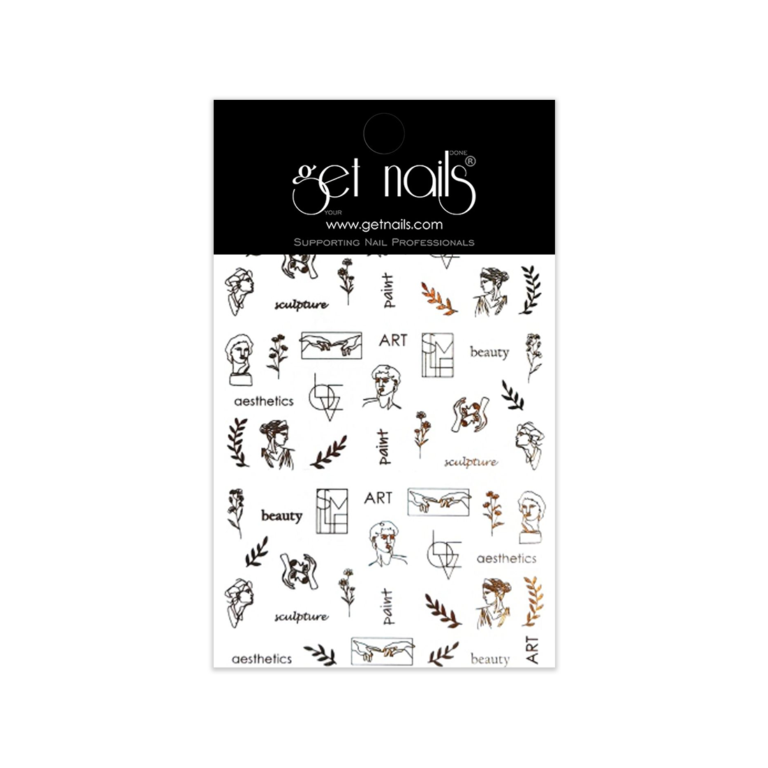 Sticker Art Tattoo 48 GN Gold Minimalism Faces