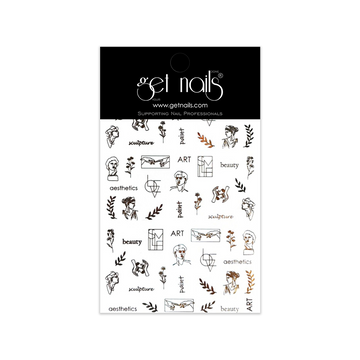 Sticker Art Tattoo 48 GN Gold Minimalism Faces