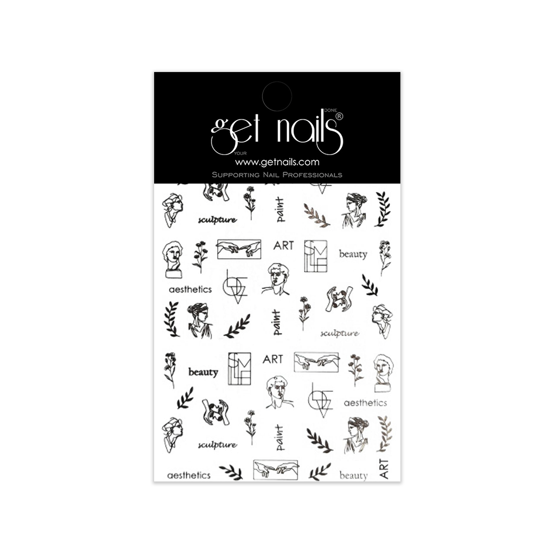 Sticker Art Tattoo 49 GN Silver Minimalism Faces