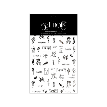 Sticker Art Tattoo 49 GN Silver Minimalism Faces