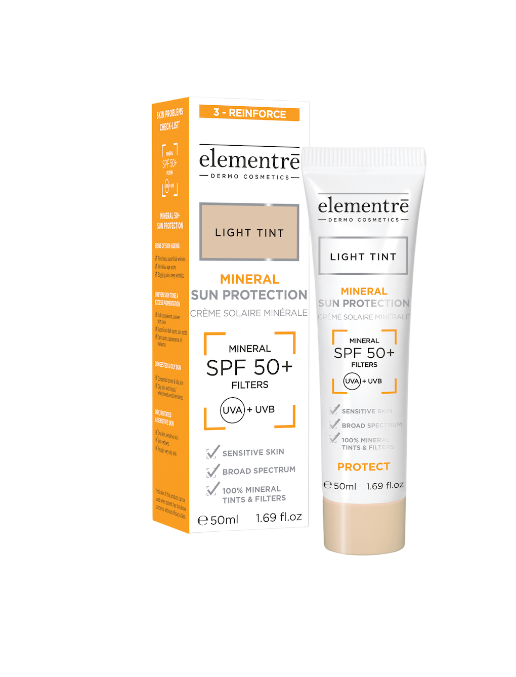 ELEMENTRE MINERAL SUN PROTECTION SPF50+ LIGHT 50ML